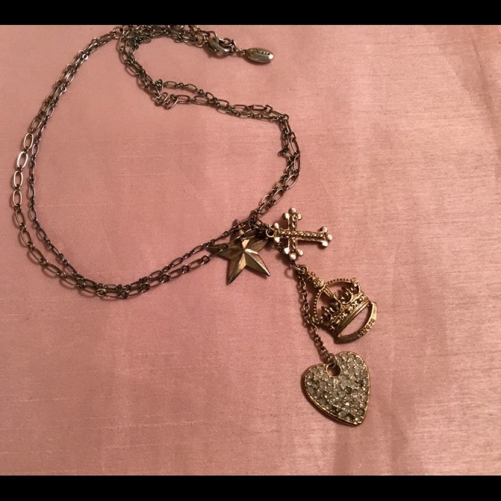 Mixed Metals Charm Necklace
